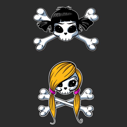 Skull design with the title 'T shirt character design'