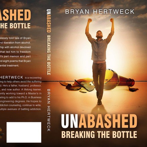 Rehab design with the title 'Cover for an intriguing memoir mixed with addiction self-help'