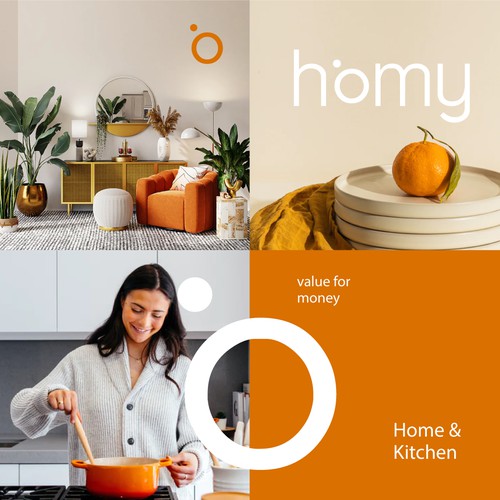 Kitchenware design with the title 'Homy'