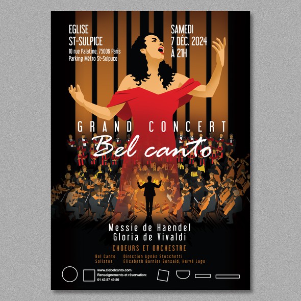 Singer design with the title 'Opera Poster Design'