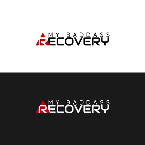 Recovery logo with the title 'Powerful logo for a blog for people with addictions'