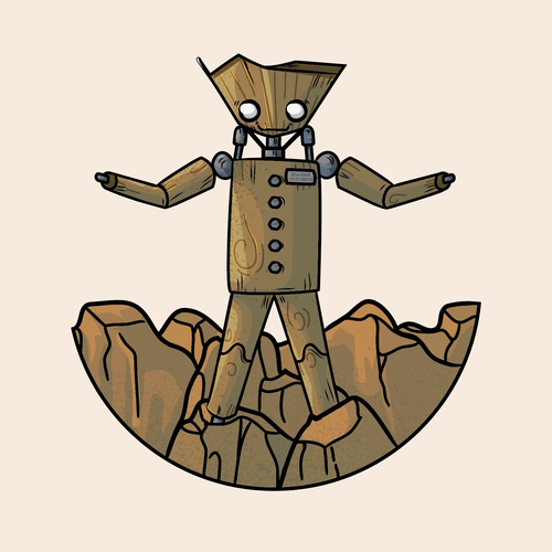 Robot t-shirt with the title 'robot'