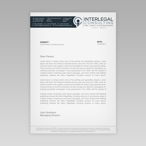 Letterhead design with the title 'Letterhead '