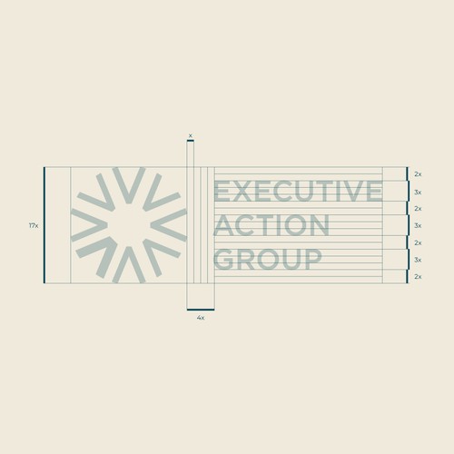 Precision logo with the title 'Executive Action Group Logo Design'