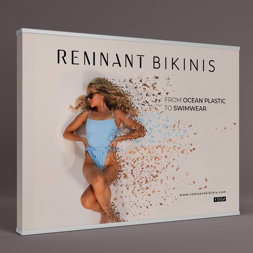 Booth design with the title ' Tradeshow Banner For Remnant Bikinis'