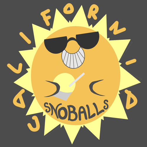 Sunglasses logo with the title 'California Snoball Logo'