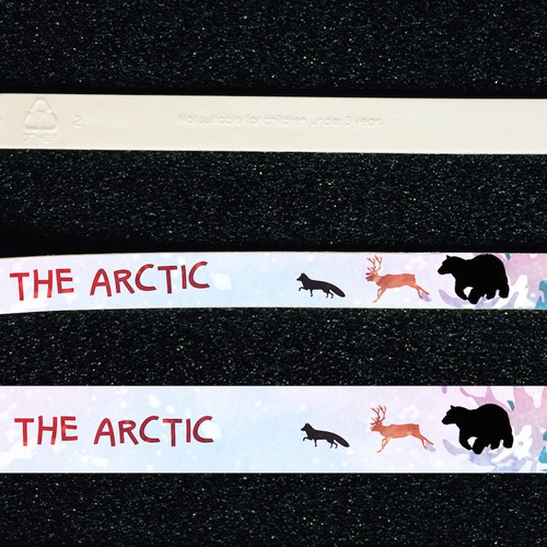 Article design with the title 'save the arctic armband'