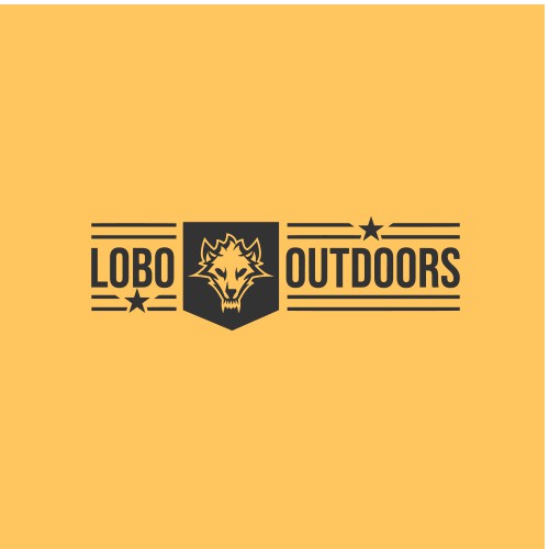 Aggressive design with the title 'Agressive logo for lobo outdoors'