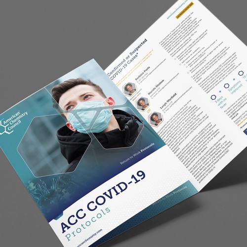 Professional design with the title 'ACC COVID-19 Protocols Brochure'