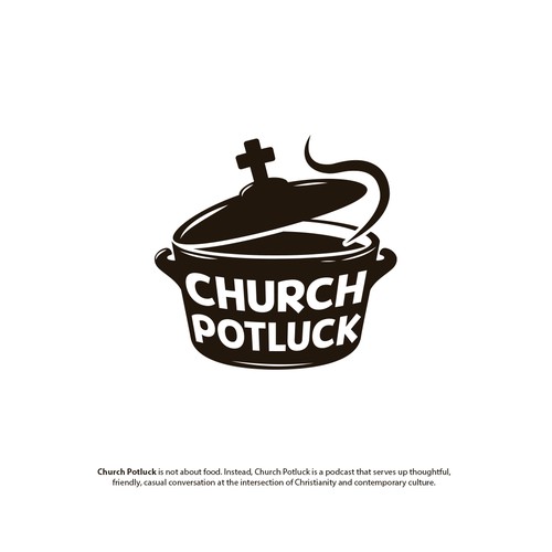 Pot design with the title 'Christian podcast logo'