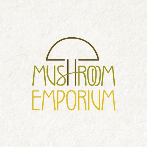 Gourmet design with the title 'Logo concept for gourmet mushrooms company'