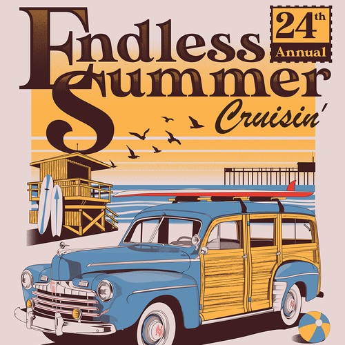 Classic t-shirt with the title 'Endless Summer Cruisin' 2022'