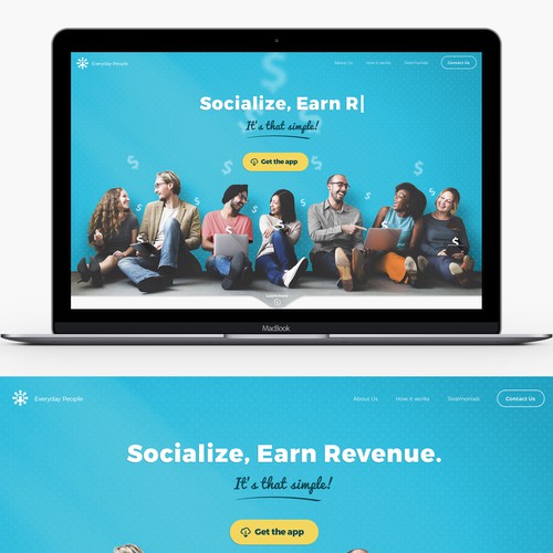 Website with the title 'Social App Website'