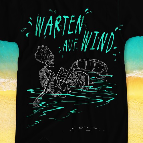 Skeleton t-shirt with the title 'T-shirt design'