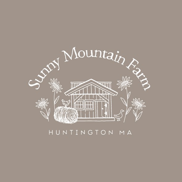 Sunflower logo with the title 'Sunny Mountain Farm'