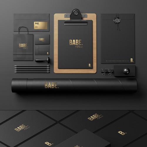 Communications brand with the title 'Elegant branding for Babe®'