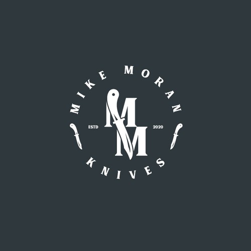 Cutlery logo with the title 'Classic logo for mike moran knives'