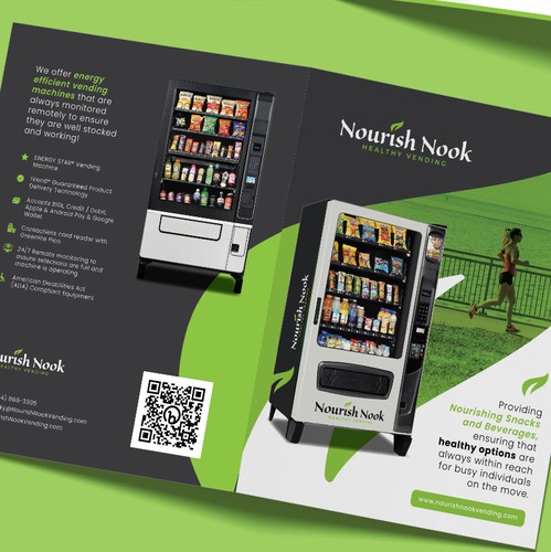 Vending machine design with the title 'Nourish Nook'