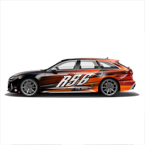 Decal design with the title 'RS6 Racing Sport abstract'