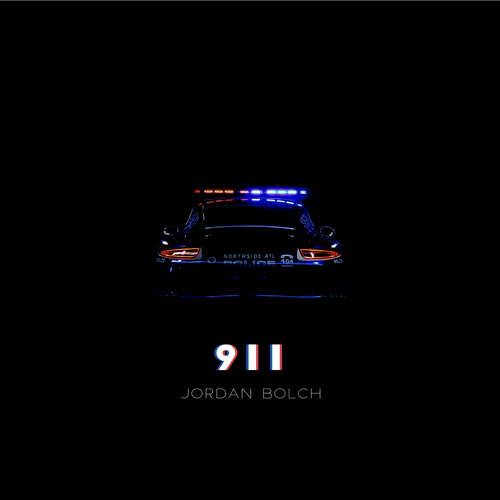 Black artwork with the title 'Single Cover Art for Jordan Bolch'