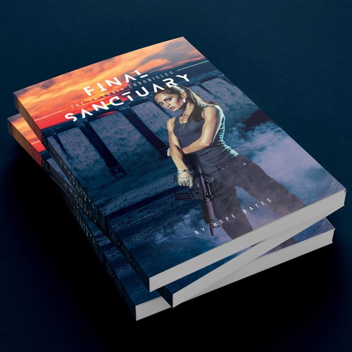 Futuristic design with the title 'Fiction Book Cover'