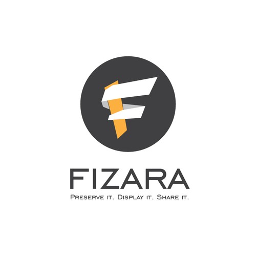 Orange brand with the title 'logo for photo album (software) company'