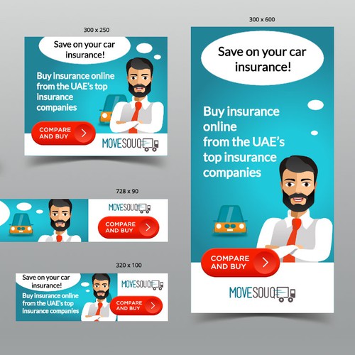 HTML5 design with the title 'Design a Modern Car Insurance Comparison Flash Campaign'