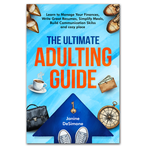 Financial book cover with the title 'The Ultimate Adulting Guide'