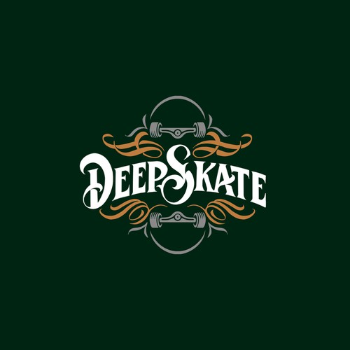Skateboard design with the title 'Skateboarding Brand & Collective'