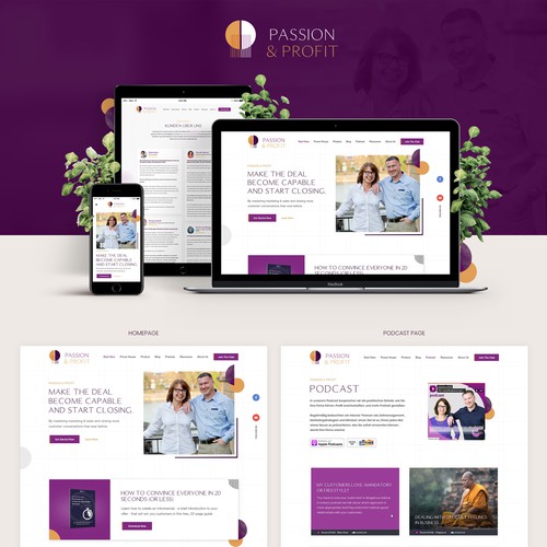 Illustrator website with the title 'Passion and Profit Web Design '