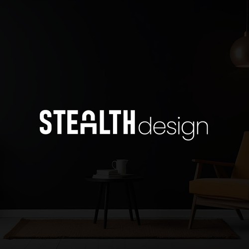 Furniture design with the title 'Logo and Brand Guide'