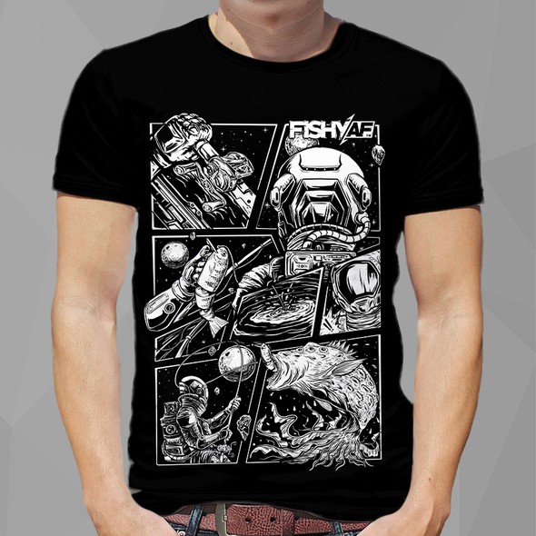 Business t-shirt with the title 'T fishing Astronaut'