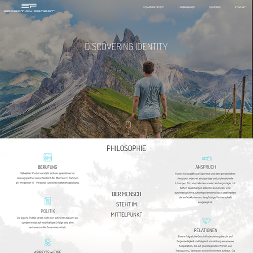 Tech website with the title 'Bold and different concept for a Technology Recruiting Company'