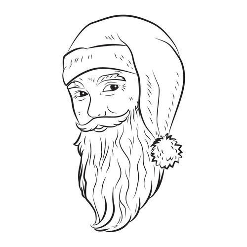 Santa Claus illustration with the title 'Santa Claus portrait.'