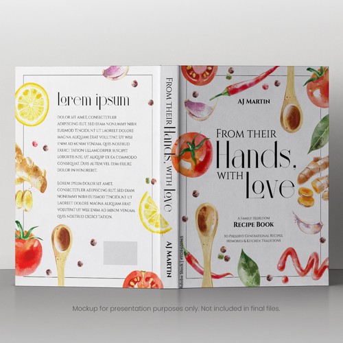 Cooking book cover with the title 'Book Cover Design'