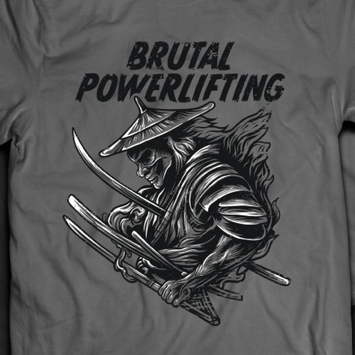 Arts logo with the title 'Samurai Illustration T-shirt Design'