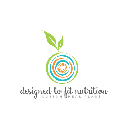 Health and wellness logo with the title 'Logo concept for Designed to Fit Nutrition'