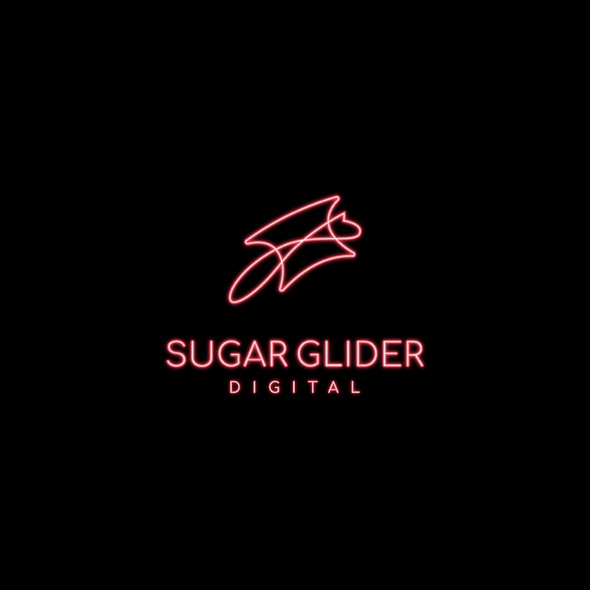 Platform brand with the title 'Logo Design for Sugar Glider Digital'