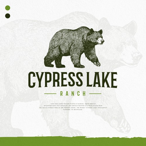 Logo with the title 'Logo Design for Family Ranch in Florida called "Cypress Lake Ranch".'