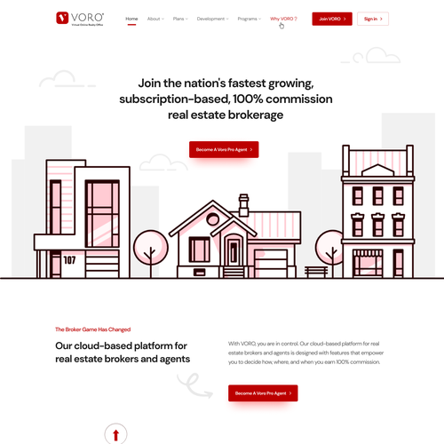 Minimalist website with the title 'Modern Real Estate website design'