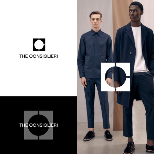 Square logo with the title 'Simple Elegant Logo for Clothing Line'