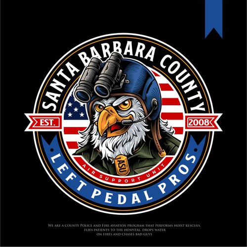 CorelDRAW design with the title 'Santa Barbara County ASU'