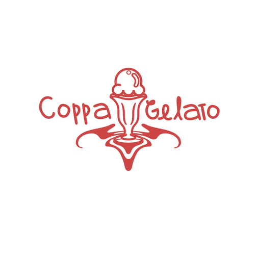 Strawberry logo with the title 'Coppa Gelato'