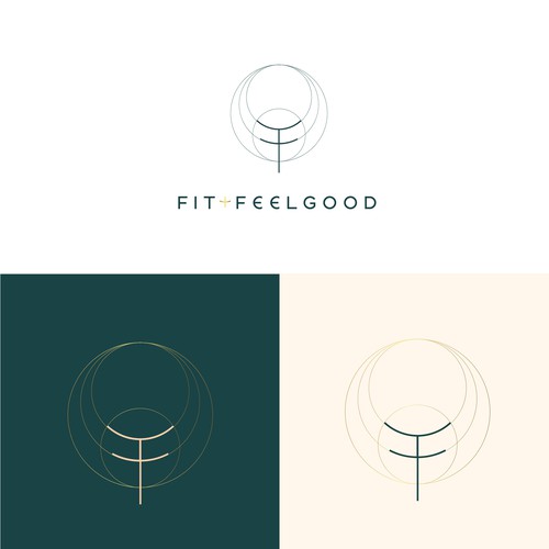 Mature design with the title 'Modern and appealing logo for a women's wellness brand: FIT+FEELGOOD'
