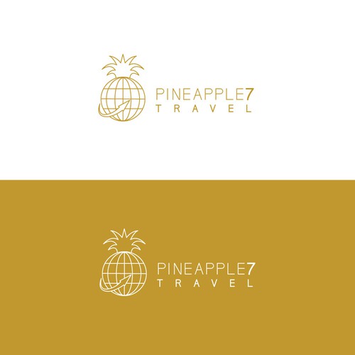 Pineapple logo with the title 'Luxury travel company logo'