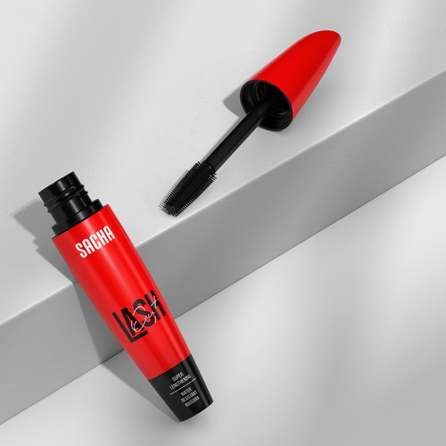 Fashion label with the title 'Mascara Label Design'