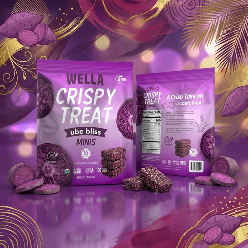 Design with the title 'Wella Crispy Treat bars'