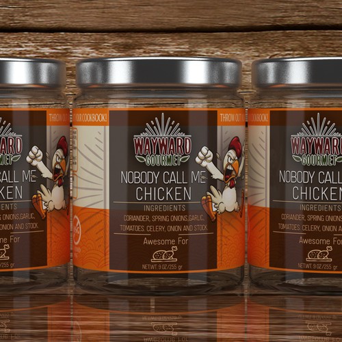 Gourmet design with the title 'Wayward Gourment Seasoning'