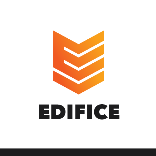 Corporate identity logo with the title 'Logo Concept for Edifice Construction'