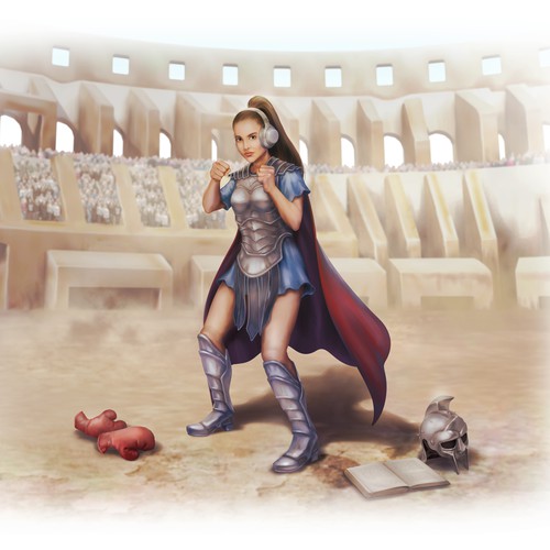 Poster illustration with the title 'Female Gladiator'